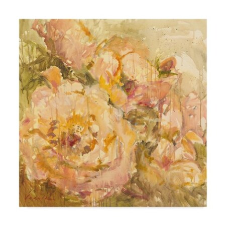 Mary Miller Veazie 'Peach Flower' Canvas Art,24x24